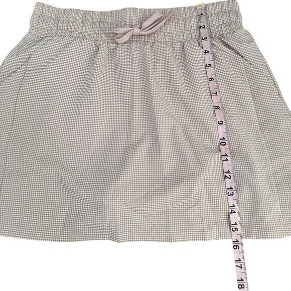 Adidas AEROREADY Skort Tan Gingham Built-In Shorts NWT Size Medium $90 Athletic - Picture 4 of 12